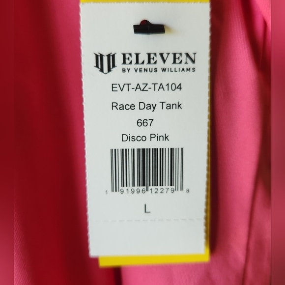 EleVen by Venus Williams Women's Race Day Tank in Disco Pink NWT - Picture 2 of 7